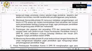 BREAKING NEWS  RDPU PANJA PEMBIAYAAN PENDIDIKAN KOMISI X DPR RI DENGAN PERGURUAN TINGGI SWASTA [upl. by Ys]