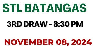 STL Batangas result today live 830 PM  November 08 2024 830 PM draw [upl. by Esyle]