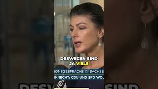 Wagenknecht erklärt warum die Gespräche mit CDU und SPD gescheitert sind politik bsw shorts [upl. by Cohl]