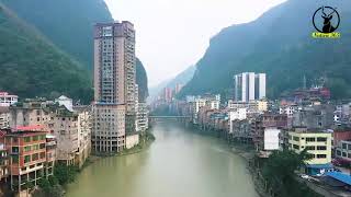 Yanjin County  China  The Narrowest Metropolis In The World [upl. by Lat]