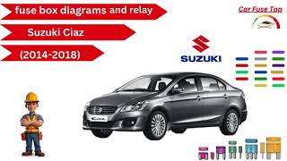 Suzuki Ciaz 20142018 Fuse Box Diagram Add early location [upl. by Drolyag]