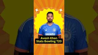 Avesh Khan Stats Bowling T20 aveshkhan shorts [upl. by Presley609]