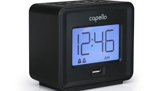 ⏰🕧📱📚Manual Capello Alarm Clock with USB PortBlackModel CA10 [upl. by Donadee893]