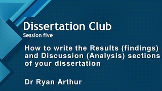 How to write the results findings and Discussion Analysis sections of your dissertation [upl. by Ellerad]