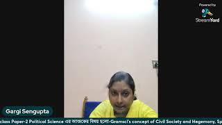 Gramscis concept of Civil Society and Hegemony Speaker Gargi SenguptaAssociate Professor [upl. by Dumond]