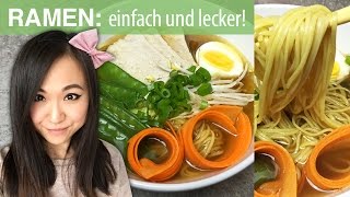 REZEPT Ramen Japanische Nudelsuppe [upl. by Morry]