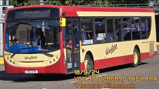 Stagecoach West Scotland ADL Enviro 300 Scania K230UB DC9 93LZF VCS 376 28689 [upl. by Burwell]