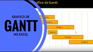 Como montar um gráfico de Gantt  Excel Avançado [upl. by Molini]