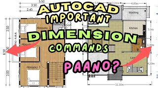 PAANO ANG DIMENSION COMMANDS SA AUTOCAD STEP BY STEP DISCUSSION [upl. by Aenil]