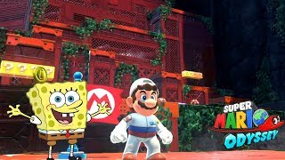 REINO DA FLORESTA  BoB Esponja no Super Mario Odyssey Nintendo Switch [upl. by Pamella]