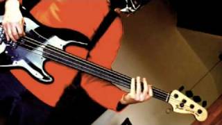 Fred Frizz Scarified RacerX Cover on fretless bass [upl. by Ymmik766]