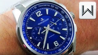 2018 Jaeger LeCoultre Polaris Chronograph Blue Dial Q9028180 Luxury Watch Review [upl. by Aicilif]