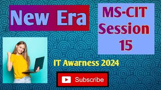 session 15 MSCIT New Latest Era 2024 All Questions [upl. by Nahtahoj745]