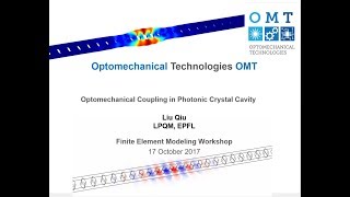 COMSOL simulation tutorial Optomechanical Coupling in Photonic Crystal Cavities [upl. by Akehsay915]