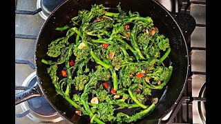 Simply Delicious Rapini broccoli rabe  CaribbeanPotcom [upl. by Ielarol]