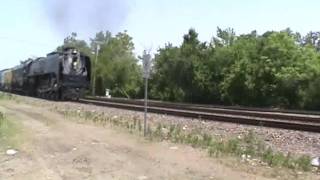 Union Pacific 844 Departing from Poplar Bluff MO [upl. by Osnohpla]