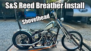 SampS Reed Breather Install  FXR Shovelhead Chopper [upl. by Cymbre825]