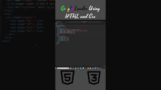 Google Loader Using HTML and Css howtocreateawebsiteusinghtmlandcss [upl. by Anoi]