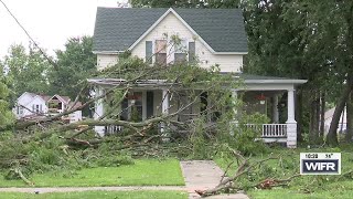 Derecho winds topple trees cut power in Rockford neighborhoods [upl. by Amieva]