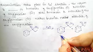 Racemisation takes place in SN1 reaction The reason is [upl. by Mckinney]