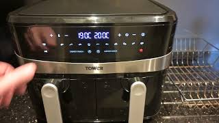 Tower Air Fryer 9L Dual Basket How To Use And Review [upl. by Fee838]