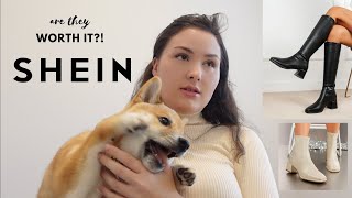 Affordable Shein Shoes  Winter Boots Haul and Review ft my dog Mochi [upl. by Annor293]