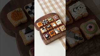 Making mini Halloween toasts 🎃 [upl. by Robinet]