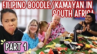 FEASTING FILIPINO STYLE IN SOUTH AFRICA Kamayan Experience  Trying century eggs for the first time [upl. by Torie]