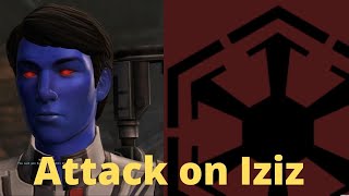 SWTOR Onslaught Attack on Iziz Dark Side Ending [upl. by Trebmal]