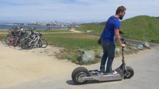 Essai prototype de patinette électrique jusquà 70 kmh [upl. by Roede]