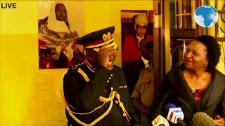 When the media asked incoming Police IG Hillary Muytambai to take off his peaked cap [upl. by Somerset]