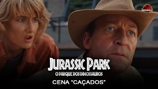 Jurassic Park O Parque dos Dinossauros  Cena quotCaçadosquot dublado HD [upl. by Lenehc]