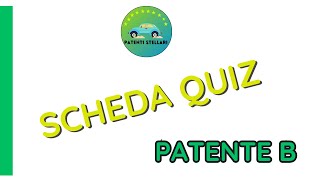 PATENTE B 2024  SIMULAZIONE SCHEDA QUIZ patentistellari [upl. by Annoval]