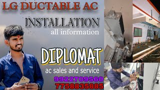 LG ductable AC installation  AC INSTALLATION  What is ductable ac  Diplomat ac service  LG AC [upl. by Philana]