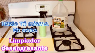 😉LIMPIADOR DESENGRASANTE CASERO PARA LIMPIAR LA GRASA EN LA COCINA LIMPIEZA DE LA CASA CON VINAGRE [upl. by Myrwyn]