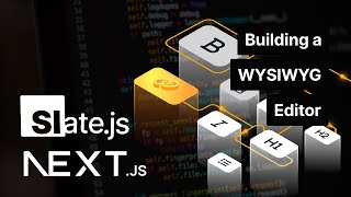 Rich Text Editor in Nextjs app with Slatejs [upl. by Saihttam]