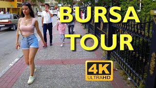 Bursa Walking Tour 4K UHD 50fps  Bursa city center walk July 2023 [upl. by Addison]