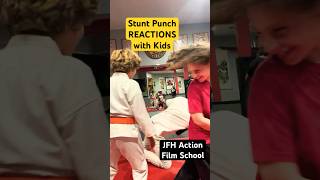 “Double Punch” Stunt with KIDS 🤜🎥☯️ JFH Action Film School Fight Choreography [upl. by Ahsenyl]