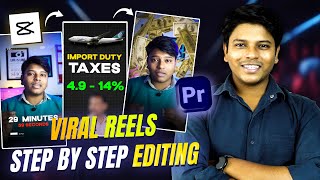 Viral Reels Editing  Step by Step Editing Tutorial  Premiere Pro Editing tutorial [upl. by Mazel735]