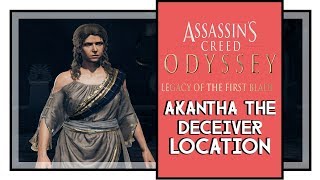 Assassins Creed Odyssey Legacy of the First Blade Akantha the Deceiver Cultist Location [upl. by Slinkman673]