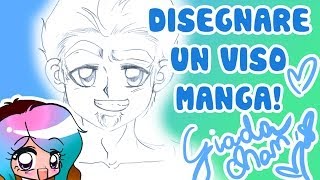 ♥ Come disegnare un viso maschile in stile Manga ♥ Tutorial [upl. by Irahcaz]