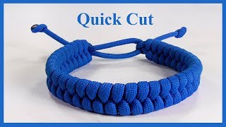 Looks Good Feels Good Easy 1 Strand Fishtail Adjustable Paracord Bracelet Rastaclat Style [upl. by Anirrok]