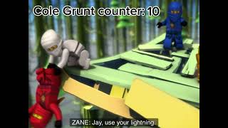 Ninjago Season 1 Episode 2  Cole Grunt counter [upl. by Sirtaeb]