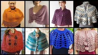 New Stylish yet meristimizingly Crochet handknitted Caplets designs for womens 2024 [upl. by Aropizt]