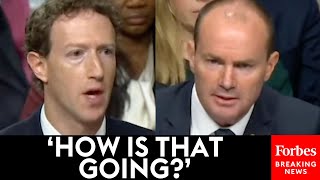 Applause Breaks Out When Mike Lee Zings Mark Zuckerberg During Senate Hearing With Social Media CEOs [upl. by Rannug450]