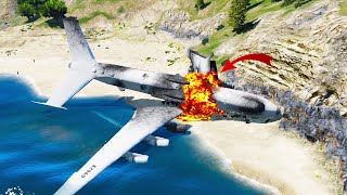 ANTONOV 225 PLANE CRASH EMERGENCY LANDING DESTROY PLANE GTA V GAMEPLAY  FLIGHT GAMER 302 [upl. by Rempe]