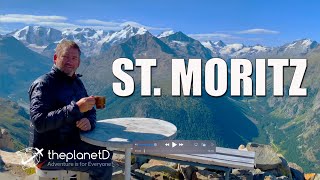 A Tour of St Moritz Switzerland  Kulm Hotel and the Muottas Muragl Hike [upl. by Kerwon]