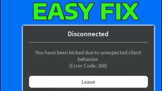 You hacked been kicked due to unexpected client behaviorEasy fix [upl. by Alderson]