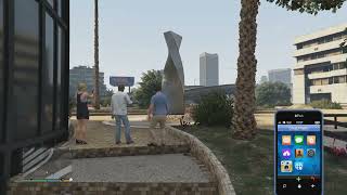 GTA V Taking a picture off a statue outside the Augury insturance [upl. by Benito]