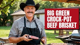 Ultimate Big Green Crockpot Smoked Beef Brisket Sliders [upl. by Kielty]